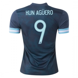 Argentina Sergio Kun Agüero 9 Gostujući Nogometni Dres 20-21