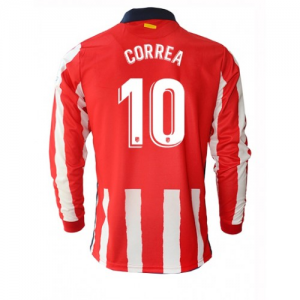 Atlético Madrid Angel Correa 10 Domaći Nogometni Dres 2020/2021 – Dugim Rukavima