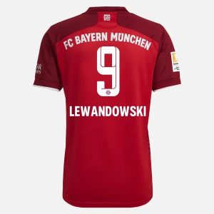 FC Bayern München Robert Lewandowski 9 Domaći Nogometni Dres 2021/2022