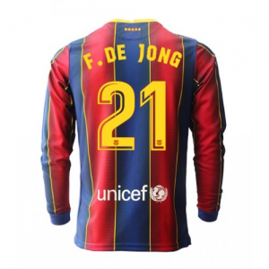 FC Barcelona Frenkie De Jong 21 Domaći Nogometni Dres 2020/2021 – Dugim Rukavima