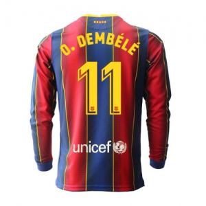 FC Barcelona Ousmane Dembele 11 Domaći Nogometni Dres 2020/2021 – Dugim Rukavima