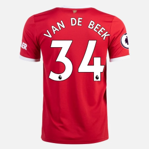 Manchester United Donny Van de Beek 34 Domaći Nogometni Dres 2021/22