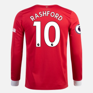 Manchester United Marcus Rashford 10 Domaći Nogometni Dres 2021/22 – Dugim Rukavima