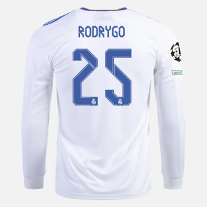 Real Madrid Rodrygo 25 Domaći Nogometni Dres 2021/22 – Dugim Rukavima