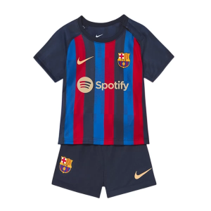 Nogometni Dres FC Barcelona Dječji Domaći 2022 2023（+ kratke hlače）