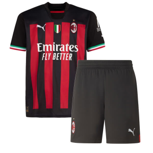 Nogometni Dres AC Milan Dječji Domaći 2022 2023（+ kratke hlače）